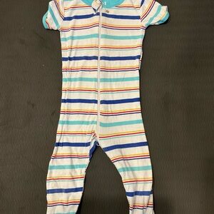 Family Pajamas Blue and White Footie One Piece